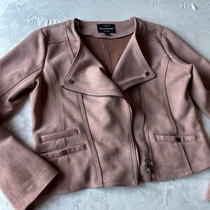 Dusty Blush Pink Suede Jacket